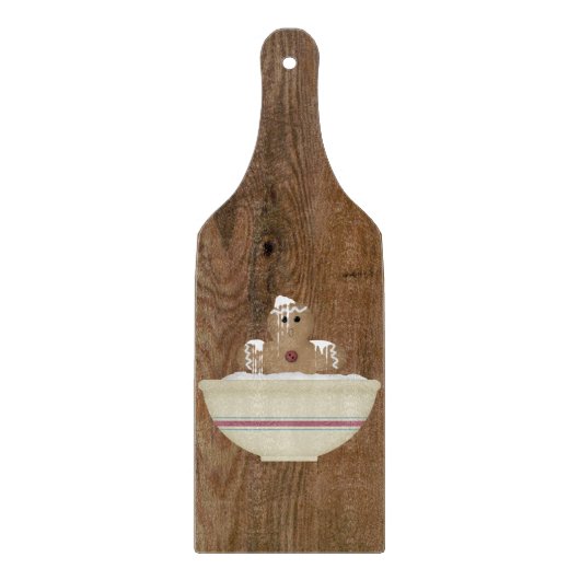 Messy Gingerbread Man Glass Cutting Board Schneidebrett (Vorderseite)