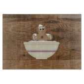 Messy Gingerbread Man Glass Cutting Board Schneidebrett (Vorderseite)