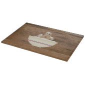 Messy Gingerbread Man Glass Cutting Board Schneidebrett (Ecke)