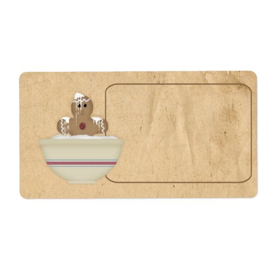 Messy Gingerbread Man Label (Vorne)