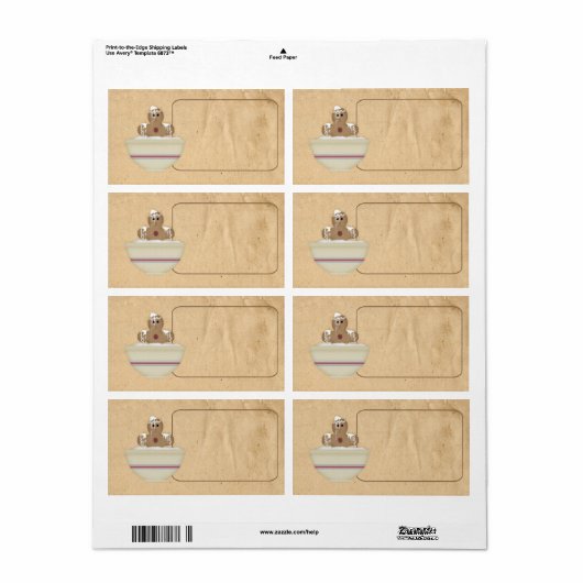 Messy Gingerbread Man Label (Vorne)