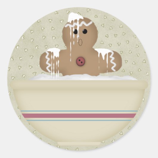 Messy Gingerbread Man Sticker (Vorderseite)