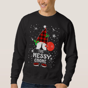 Messy Gnome Buffalo Karo Gitter Passende Familien Sweatshirt