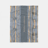 Messy Gold Line | Blue Periwinkle | BERUFLICH Fleecedecke (Vorderseite)