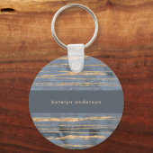 Messy Gold Line | Blue Periwinkle | BERUFLICH Schlüsselanhänger (Vorderseite)