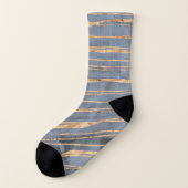 Messy Gold Line | Blue Periwinkle | BERUFLICH Socken (Links - Außen)
