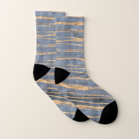 Messy Gold Line | Blue Periwinkle | BERUFLICH Socken (Paar)
