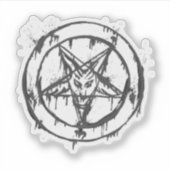 Messy Gray Baphomet Transparente Decals Aufkleber (Vorderseite)