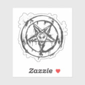 Messy Gray Baphomet Transparente Decals Aufkleber (Blatt)