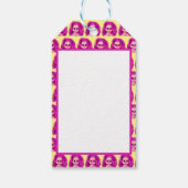 Messy Hair Creepy Puppenkopf in Pink Geschenkanhänger (Rückseite)