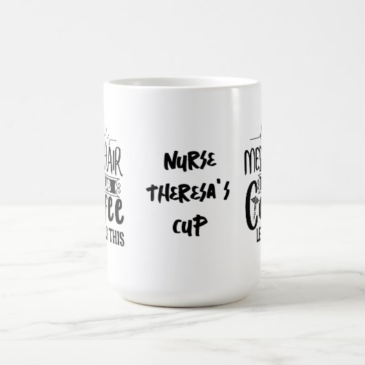 Messy Hair sauber Kaffee machen wir dieses Funny N Kaffeetasse (Mittel)