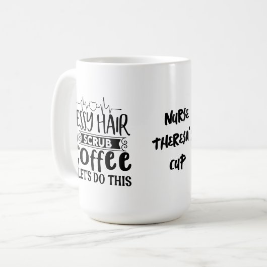 Messy Hair sauber Kaffee machen wir dieses Funny N Kaffeetasse (Vorderseite Links)