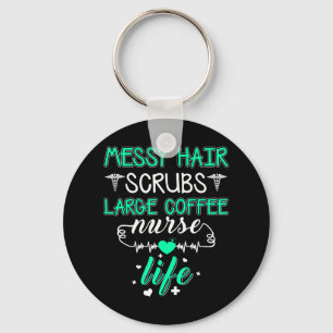 MESSY HAIR SCRUBS GROSSES KAFFEE NURSE LIFE Messy Schlüsselanhänger