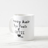 Messy Hair Yoga Pants Kaffee Personalisiert Chic Kaffeetasse (Vorderseite Links)