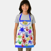 Messy Handprints von Künstlern bei der Arbeit Kind Schürze (Insitu)