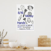 Messy Hands Poster Print Playful Brushstrokes (Küche)