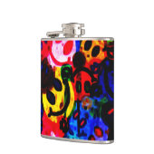 Messy Happy Faces Flachmann (Links)