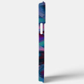 Messy Kurven poliert von leuchtendem Cyan bis rosa Case-Mate iPhone Hülle (Rückseite / Rechts)