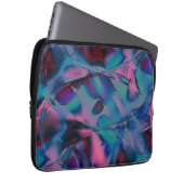 Messy Kurven poliert von leuchtendem Cyan bis rosa Laptopschutzhülle (Vorne Rechts)