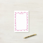 Messy Loops Doodle Frame INDIVIDUELLE NAME Notepad Post-it Klebezettel (Auf Schreibtisch)