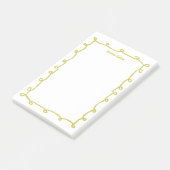 Messy Loops Doodle Frame INDIVIDUELLE NAME Notepad Post-it Klebezettel (angewinkelt)