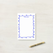 Messy Loops Doodle Frame INDIVIDUELLE NAME Notepad Post-it Klebezettel (Auf Schreibtisch)