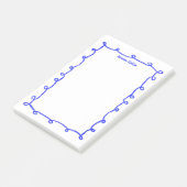 Messy Loops Doodle Frame INDIVIDUELLE NAME Notepad Post-it Klebezettel (angewinkelt)