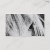 Messy Mane Day Black and White Visitenkarte (Rückseite)