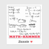 Messy-Mathematik-Gleichung nerdy-Mathematik größer Aufkleber (Blatt)