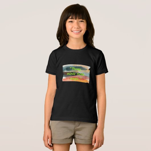 Messy Minds Make Magic | Abstract Brush Stroke Art Tri-Blend Shirt (Vorderseite Voll)