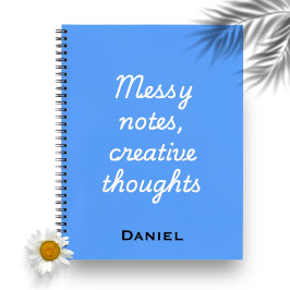 Messy Notes, Creative Thoughts – Notebook Quotes Notizblock