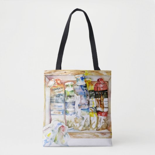 Messy Paint Tubes Artist Art Tote Bag Tasche (Vorderseite)