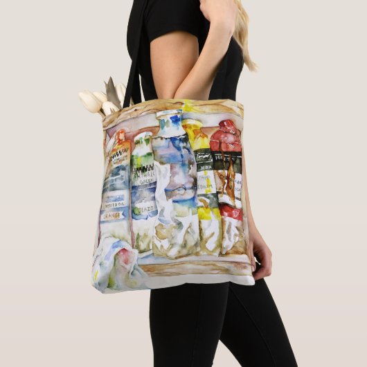 Messy Paint Tubes Artist Art Tote Bag Tasche (Von Nahem)