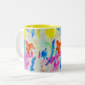 Messy Paint Zweifarbige Tasse (Vorderseite Links)