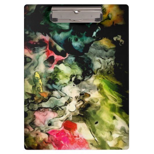 Messy Palette Abstraktes Muster Klemmbrett (Vorderseite)