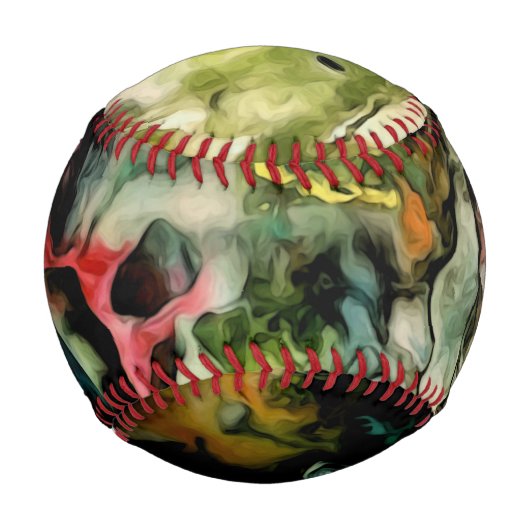 Messy Palette Cooles Abstraktes Muster Baseball (Vorderseite)