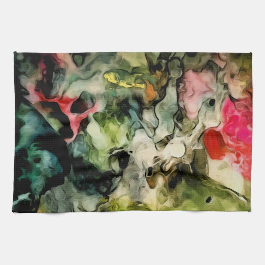 Messy Palette Cooles Abstraktes Muster Handtuch (Horizontal)