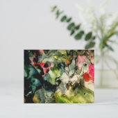 Messy Palette Cooles Abstraktes Muster Postkarte (Stehend Vorderseite)