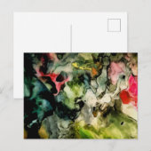 Messy Palette Cooles Abstraktes Muster Postkarte (Vorne/Hinten)