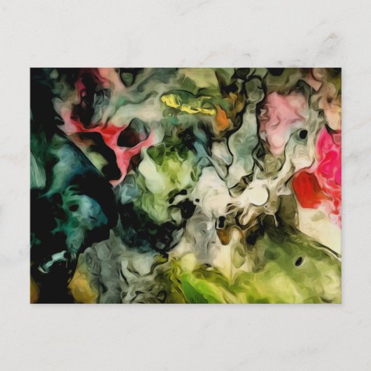 Messy Palette Cooles Abstraktes Muster Postkarte (Vorderseite)