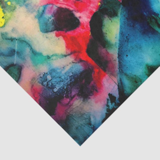 Messy Palette Cooles Abstraktes Muster Seidenpapier (Ausschnitt)