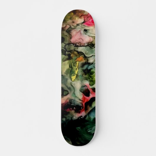 Messy Palette Cooles Abstraktes Muster Skateboard (Vorne)