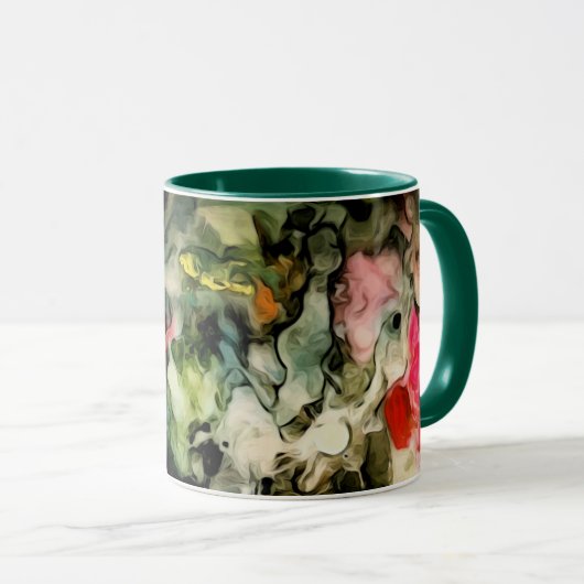 Messy Palette Cooles Abstraktes Muster Tasse (VorderseiteRechts)