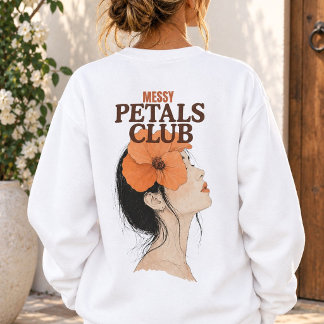 Messy Petals Club Boho-Mädchen Floral Sweatshirt