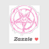 Messy Pink Baphomet Transparente Decals Aufkleber (Blatt)
