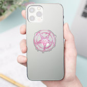Messy Pink Baphomet Transparente Decals Aufkleber (Telefon)