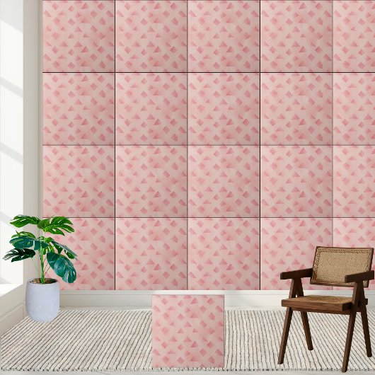 Messy Pink Geometric Tile Pattern Fliese