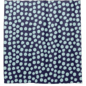 Messy Polka Punkte, trendige Farbmuster. Duschvorhang (Vorderseite)