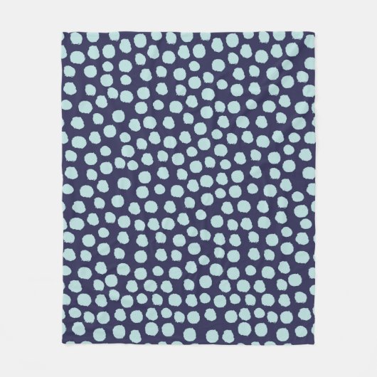 Messy Polka Punkte, trendige Farbmuster. Fleecedecke (Vorderseite)