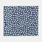 Messy Polka Punkte, trendige Farbmuster. Fleecedecke (Vorderseite (Horizontal))